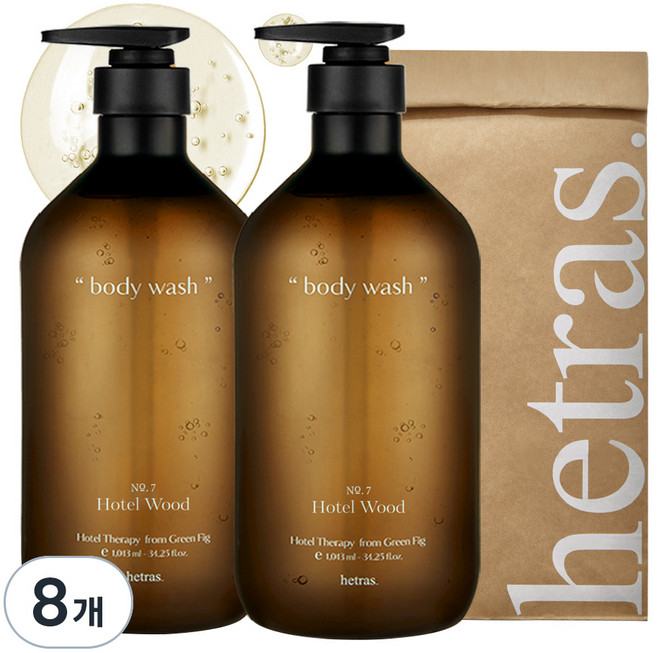 헤트라스 호텔테라피 바디워시 호텔우드, 1.013L, 8개