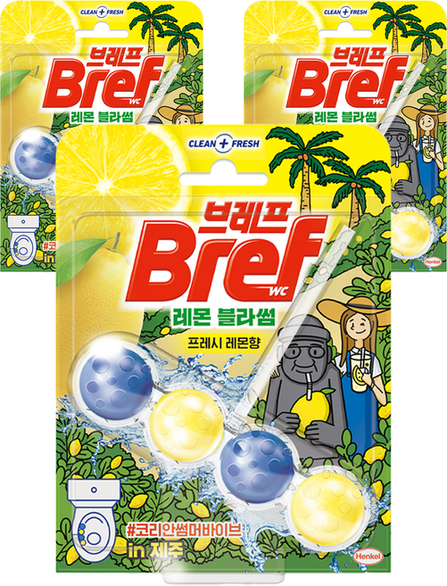 브레프 파워액티브 레몬 블라썸, 50g, 3개