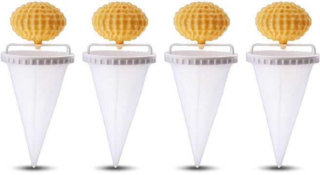 노베아 울퉁불퉁 통돌이 세탁기 먼지 거름망, 노랑, 4개