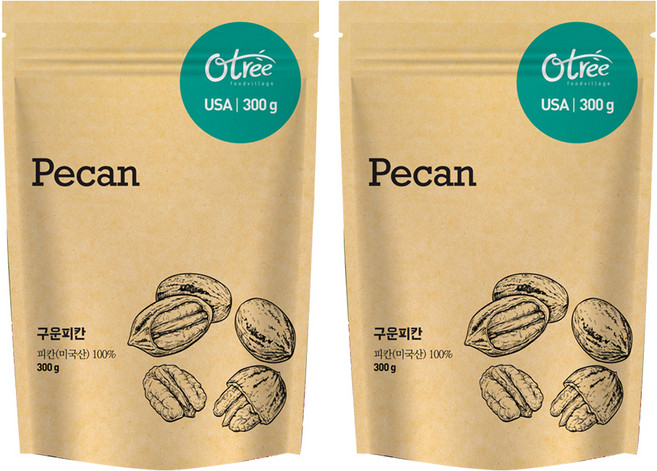 오트리 구운 피칸, 300g, 2개