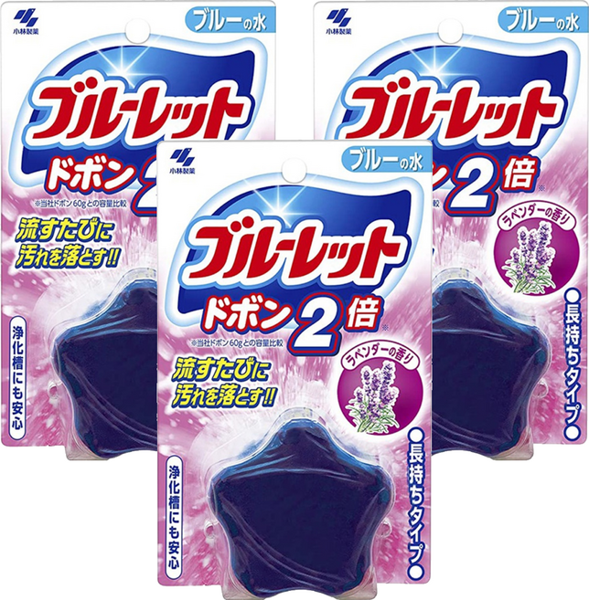 KOBAYASHI 小林製藥 BLUELET 馬桶消臭芳香塊, 120g, 3個