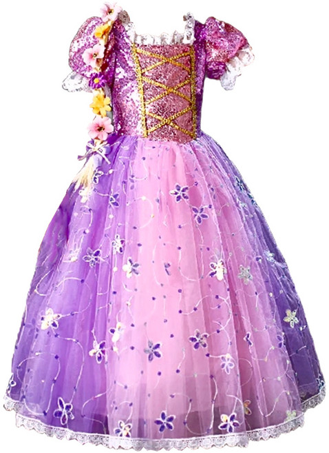 Rapunzel 長髮公主樂佩 萬聖節表演服 100碼 變裝服送袖套