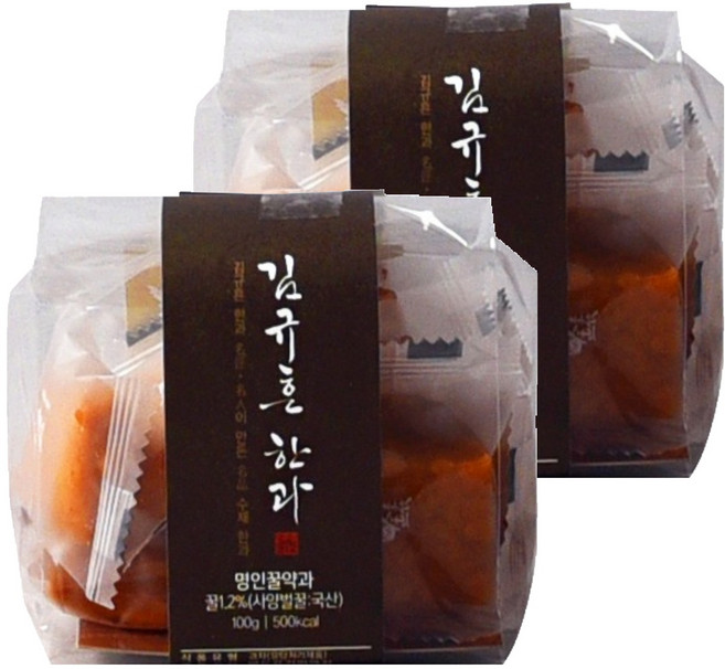 김규흔한과 명인 페스츄리형 꿀약과 띠지형, 2개, 100g