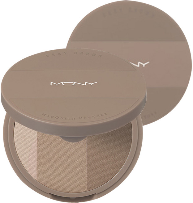 맥퀸뉴욕 페이크 업 3색 쉐딩 9g, 그레이브라운, 2개