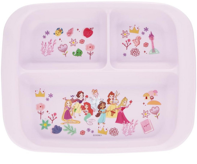 Skater 銀離子兒童三格餐盤 186 x 235 x 29mm 公主 8個月以上, 公主 粉紅色, 兒童三格餐盤, 1個