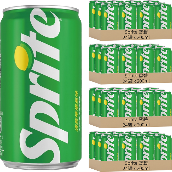 Sprite 雪碧 迷你罐 Original, 200ml, 96罐