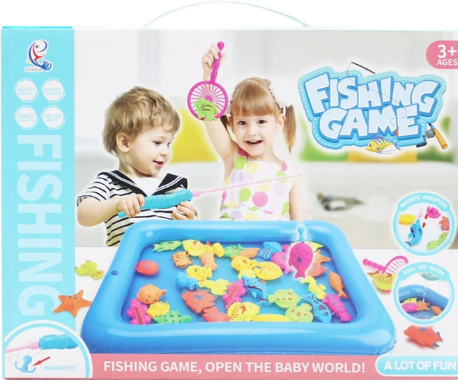 Bebehome 居家生活 釣魚/洗澡玩具 強力磁吸釣魚撈魚組, 1盒, 強力磁吸釣魚撈魚