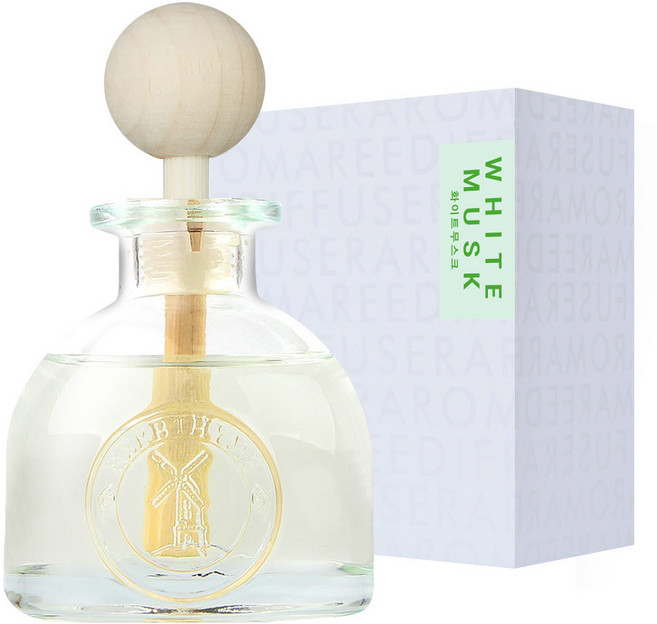 허브타임 퍼퓸 플러스 차량용 디퓨저 60ml 본품, 화이트머스크, 1개