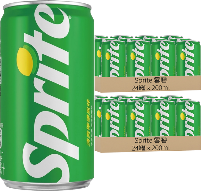 Sprite 雪碧 迷你罐 Original, 200ml, 48罐