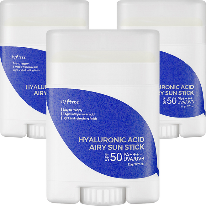 이즈앤트리 히아루론산 에어리 선스틱 SPF50+ PA++++, 22g, 3개