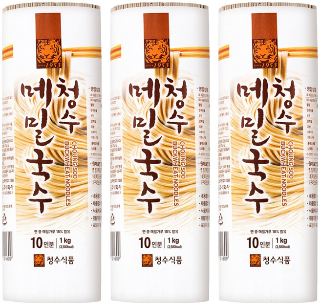 청수식품 메밀국수, 1kg, 3개