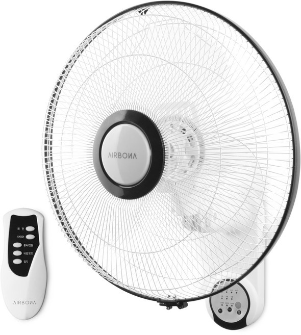 에어보나 리모컨 벽걸이 선풍기, AB-09WFR