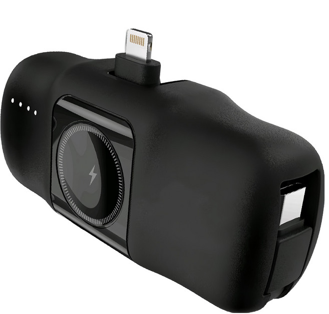 Timo Lightning直插式3合1口袋行動電源, TIMO-03L, 黑色