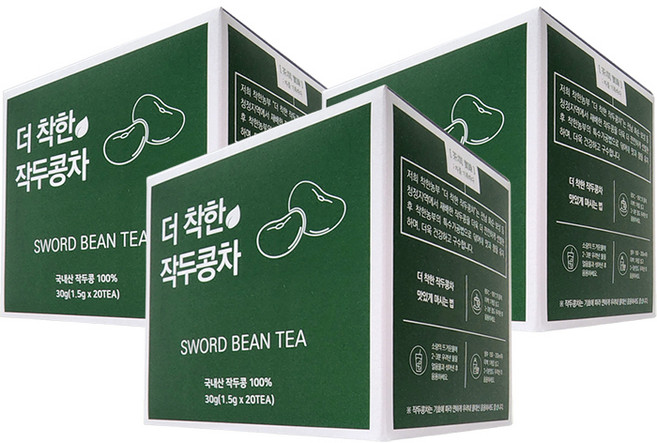 착한농부 작두콩차 고급티백, 20개입, 3개, 1.5g