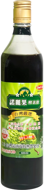 good Life 得意人生 大溪地諾麗果酵素飲品, 600ml, 1瓶