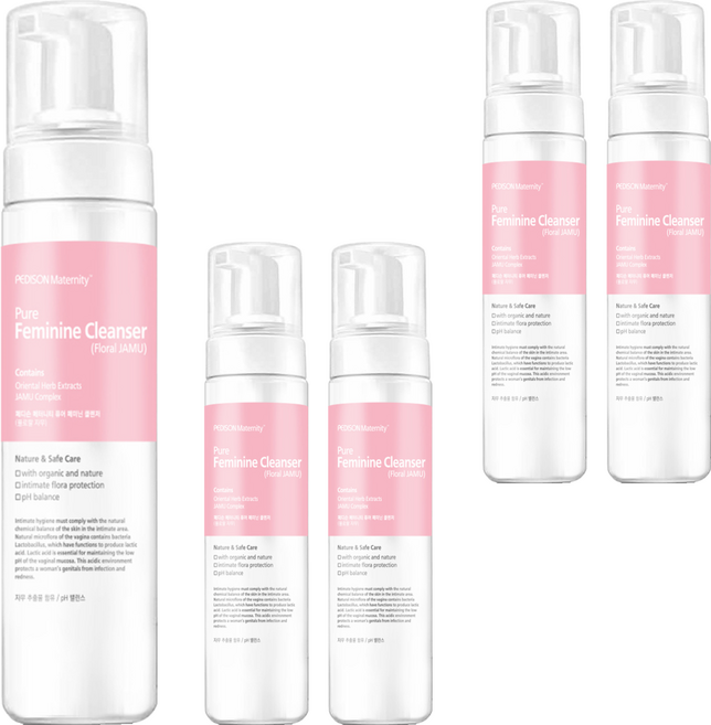 페디슨 퓨어 페미닌 플로럴 자무 여성 청결제 거품형, 200ml, 5개
