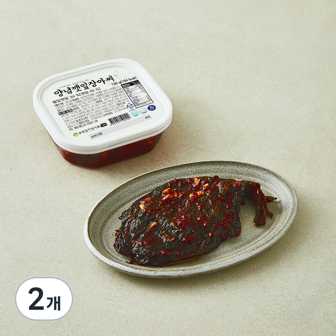 담가 순창성가정식품 양념 깻잎 장아찌, 120g, 2개