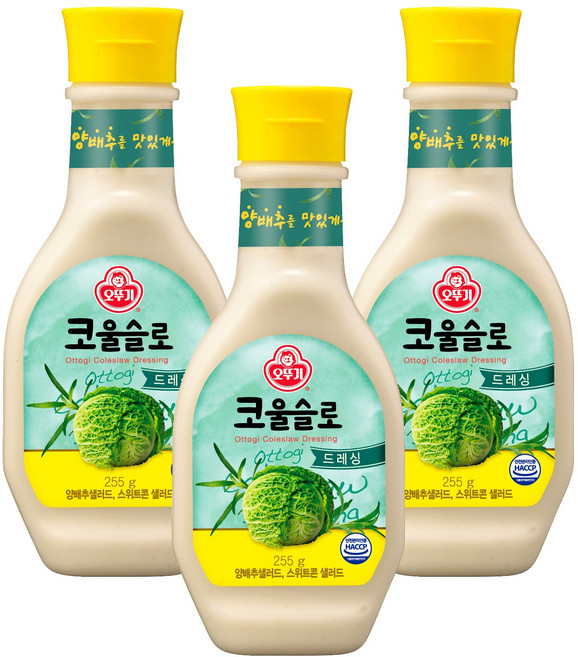 오뚜기 코울슬로 드레싱, 255g, 3개