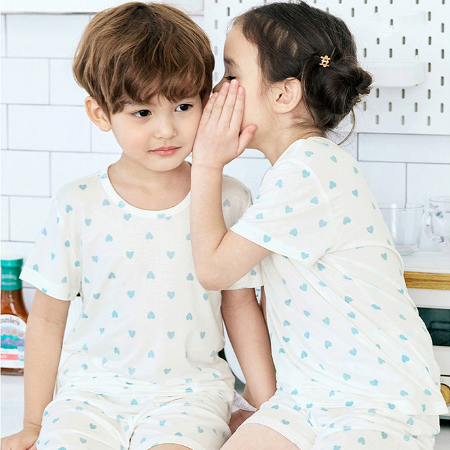 메이키즈 여아용 미니미하트 5부모달 상하 세트