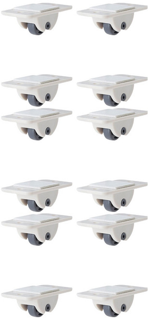 구디푸디 수납함 정리함 접착식 이동바퀴, 12개