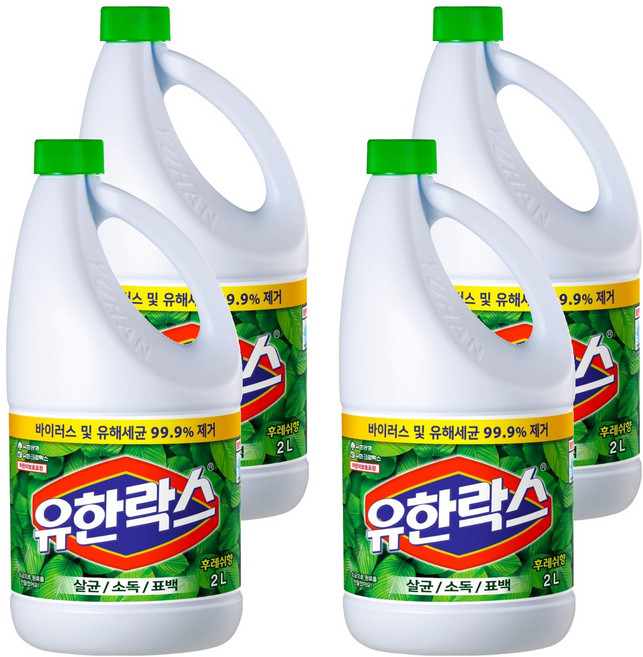 유한락스 후레쉬, 2L, 4개