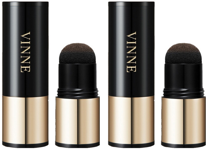 빈느 올커버 퍼펙트 헤어섀도 쿠션 스틱 5.1g, 2개, 다크브라운