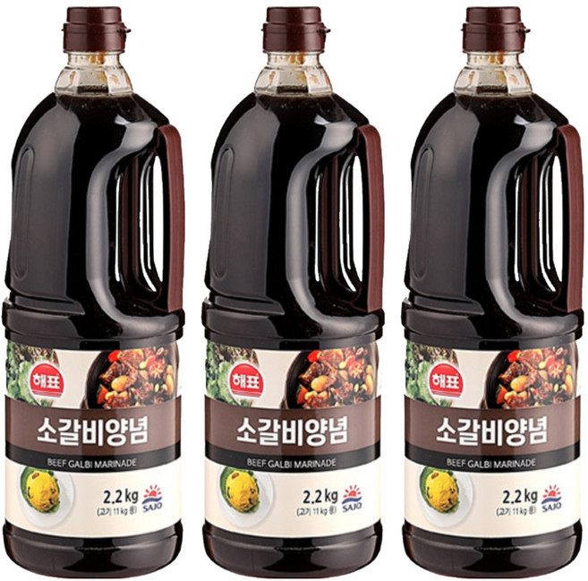 해표 소갈비양념, 2.2kg, 3개