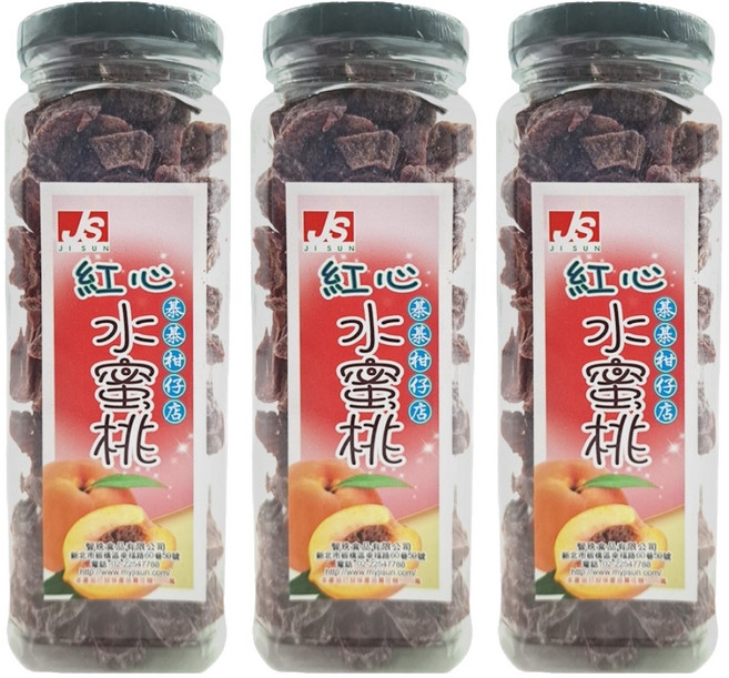 JI SUN 智珗食品 紅心水蜜桃, 290g, 3罐