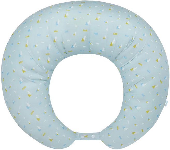 Combi 康貝 多功能水洗棉月亮枕, 小山藍, 1個