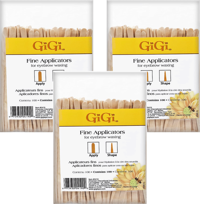 GiGi 熱蠟專用木棒 M 100入, 3包