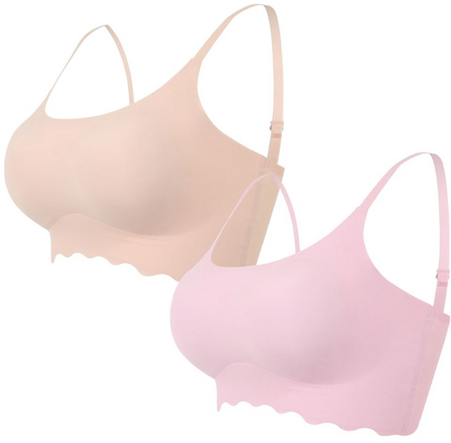 글램공감 바스트 심리스 무봉제 누디 스포츠 끈브라탑 2종 세트