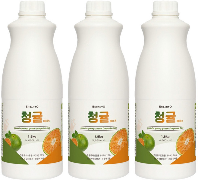 엔칸토 청귤 음료베이스, 3개, 1.4L