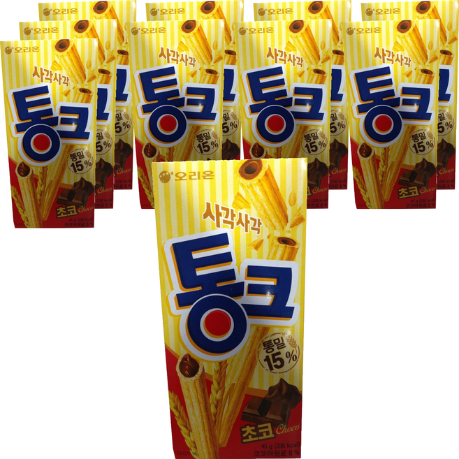 오리온 통크 초코, 45g, 10개