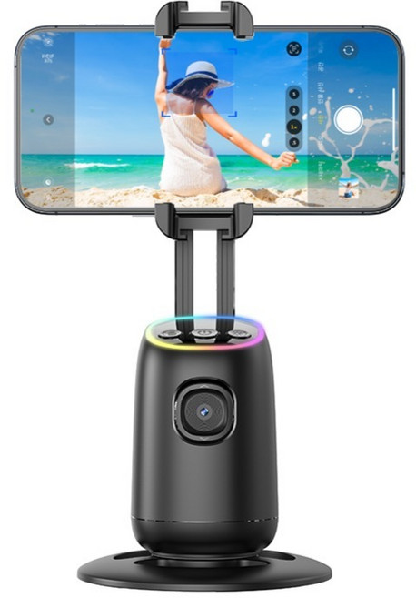 셀루미 Ai 오토 페이스 트래킹 RGB 컬러풀 무드등 모션인식 앤 파노라마 디바이스 스마트폰 셀카봉, 블랙, 1개, SEL-AF720S