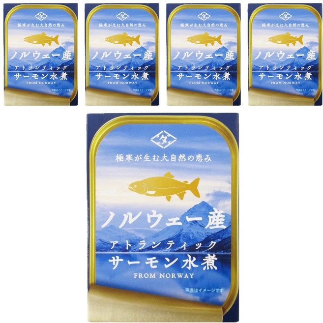 Choshita 田原挪威鮭魚水煮罐, 90g, 5罐