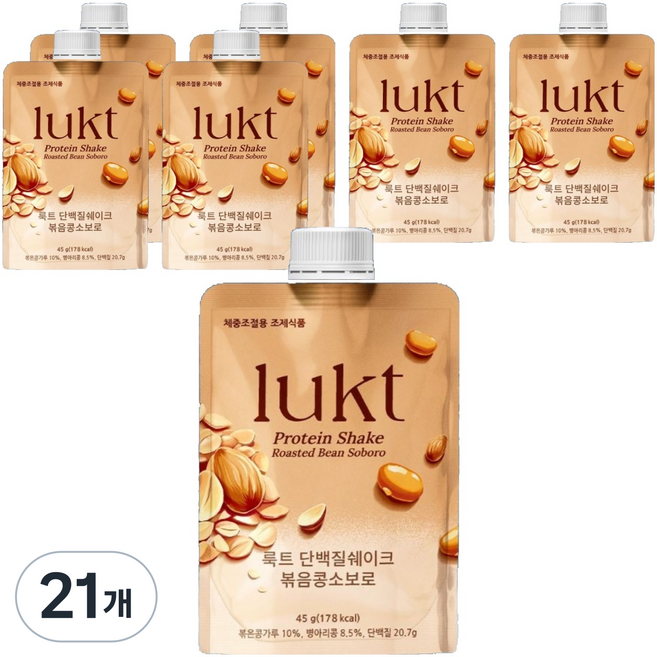 룩트 단백질쉐이크 볶음콩소보로, 21개, 45g