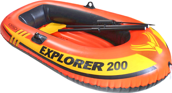 INTEX 探險者2人船組 附划槳充氣幫浦 水上探險, 1組