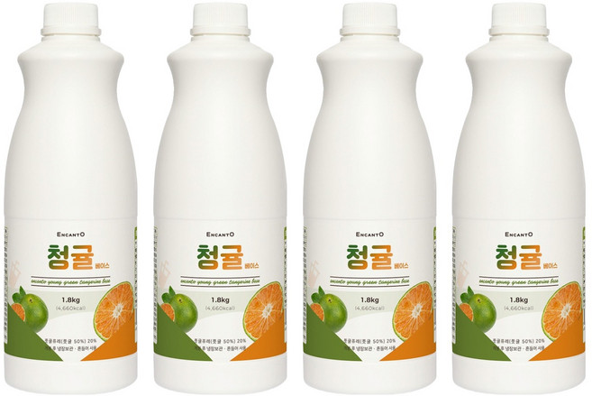 엔칸토 청귤 음료베이스, 4개, 1.4L