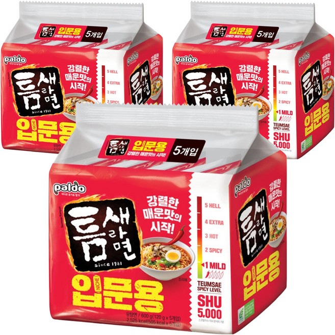 틈새라면 입문용 120g, 15개