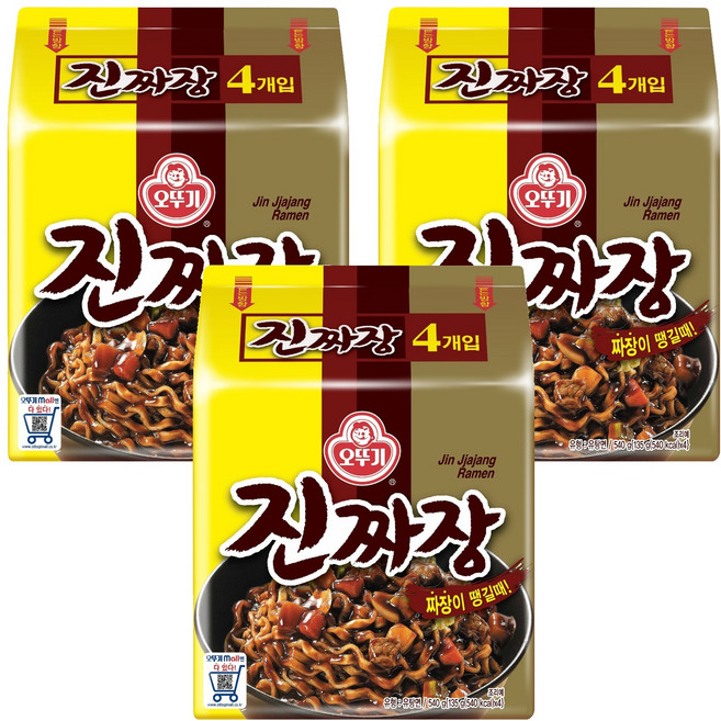 오뚜기 진짜장 라면 135g, 12개