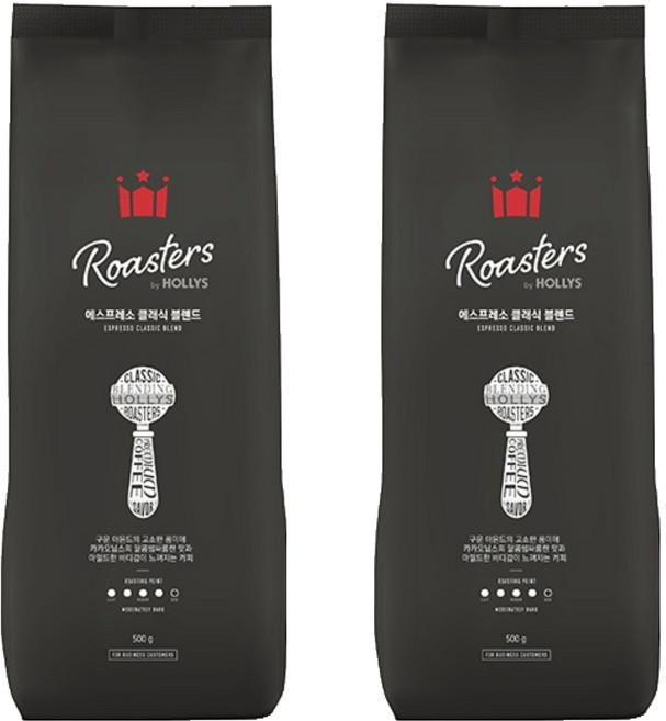 Holly's Espresso 經典混合豆, 500g, 2包, 無研磨咖啡豆