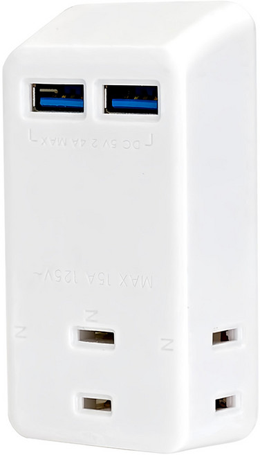 RONEVER USB小壁插 85 x 44 x 45mm, 白色, 1個