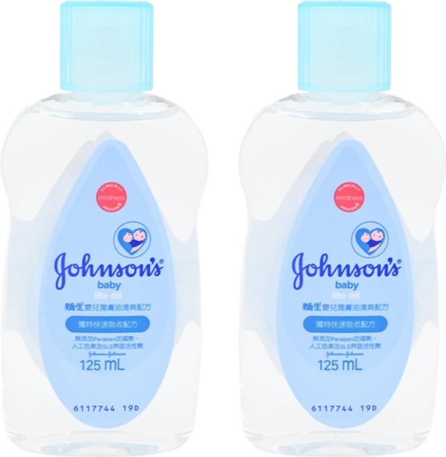 Johnson's 嬌生 嬰兒潤膚油 清爽配方, 125ml, 2瓶