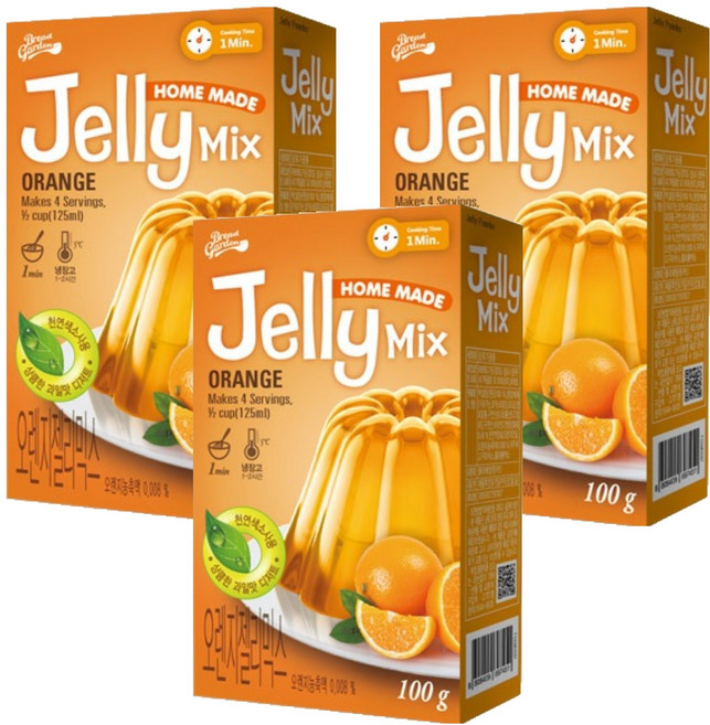 브레드가든 오렌지젤리믹스 젤리만들기, 100g, 3개