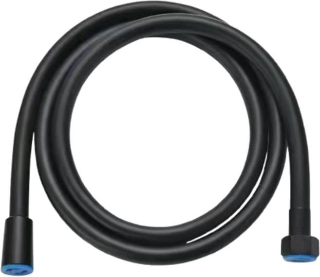 바스향기 pvc 물때제거 샤워호스, 1.5m, 블랙