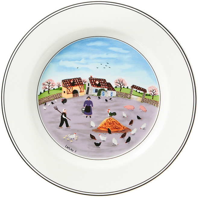 빌레로이앤보흐 디자인나이프 샐러드 접시, 양계장, 1개