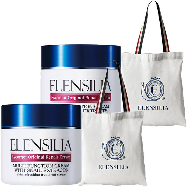 엘렌실라 대용량 오리지날 달팽이 크림 100g + 에코백 세트, 2개