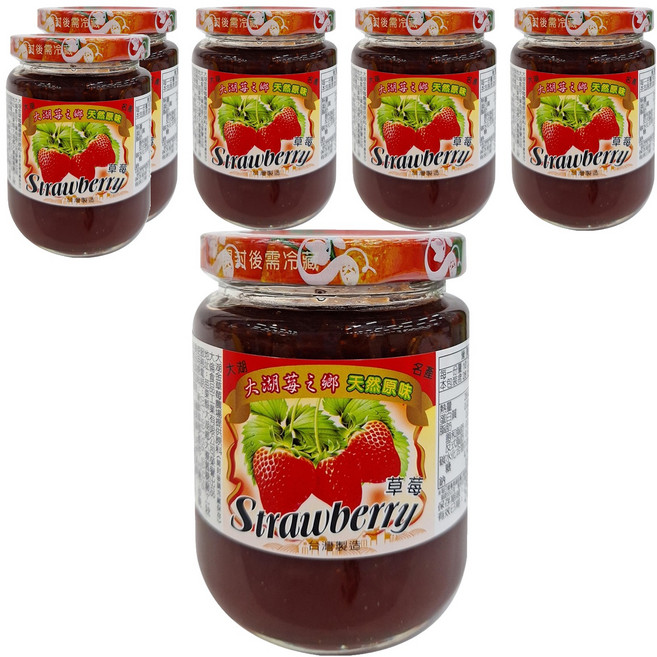大倫食品 大湖莓之鄉 草莓醬, 280g, 6罐