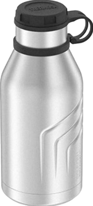 THERMOS 膳魔師 不鏽鋼真空保溫杯 TS4800 940ml 旋開式開啟設計 杯身不凝結水滴, 銀色, 1個