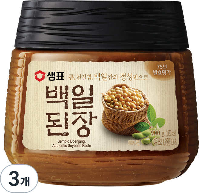 샘표 백일된장, 900g, 3개